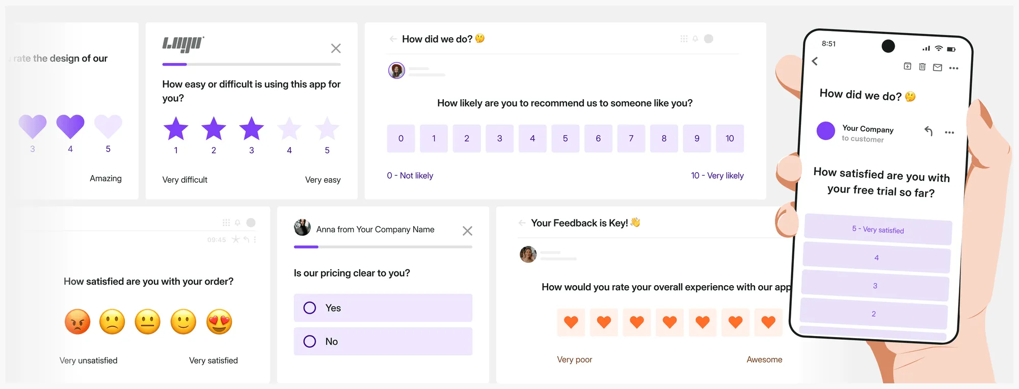 Intuitive Survey Creation feature demonstration